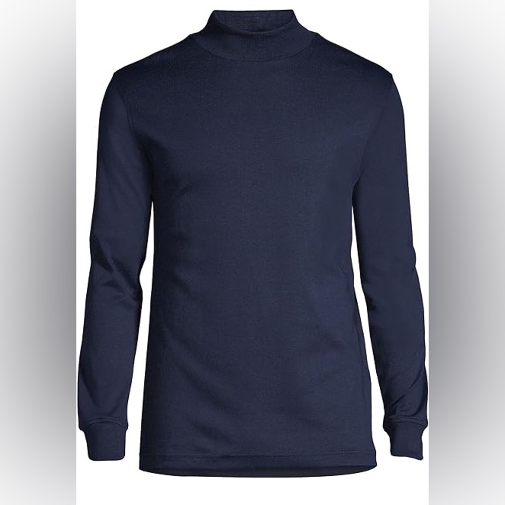 3/$12 Men’s Croft & Barrow Navy Mock Neck Long Sleeve Shirt